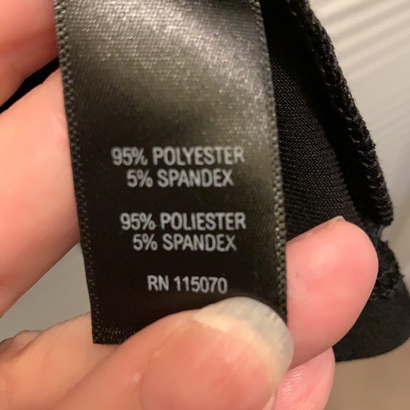 Size XL Nina Leonard mini dress in black and white with peep shoulders - Picture 3 of 3